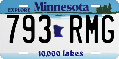 MN license plate 793RMG