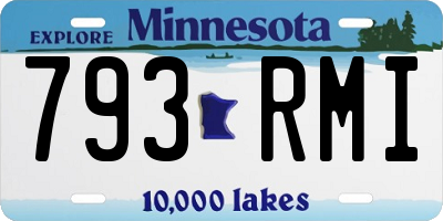 MN license plate 793RMI