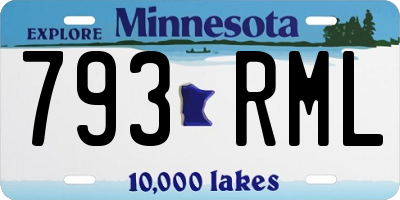 MN license plate 793RML