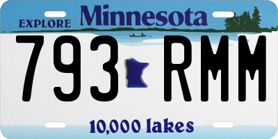 MN license plate 793RMM