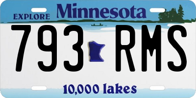 MN license plate 793RMS