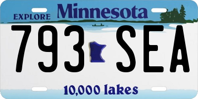 MN license plate 793SEA