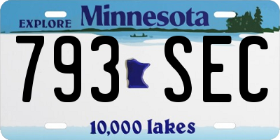 MN license plate 793SEC