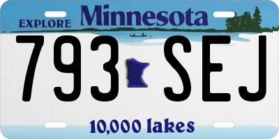 MN license plate 793SEJ