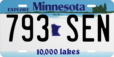 MN license plate 793SEN