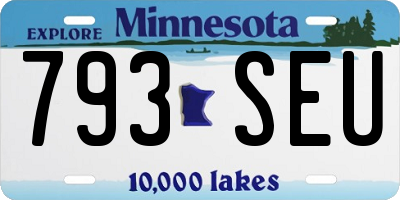 MN license plate 793SEU