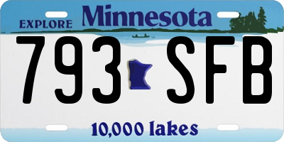 MN license plate 793SFB