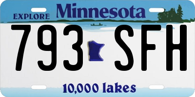 MN license plate 793SFH