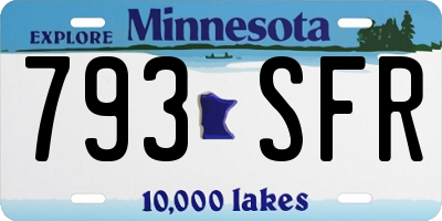 MN license plate 793SFR
