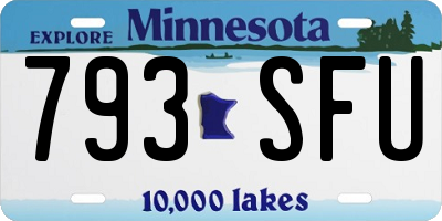 MN license plate 793SFU