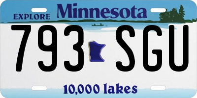 MN license plate 793SGU