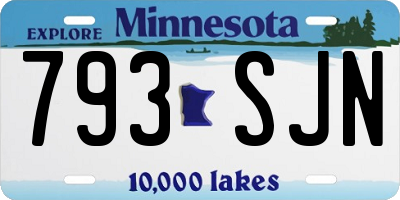 MN license plate 793SJN