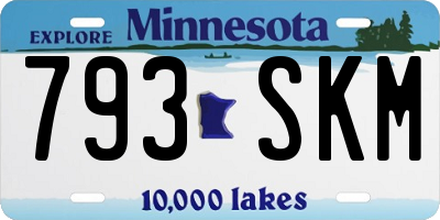 MN license plate 793SKM