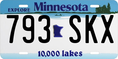 MN license plate 793SKX