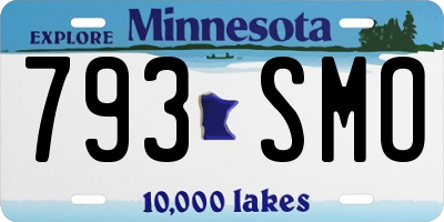 MN license plate 793SMO