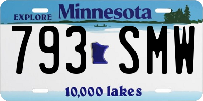 MN license plate 793SMW