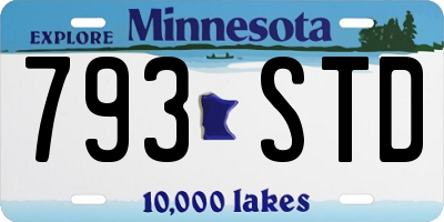 MN license plate 793STD