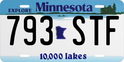 MN license plate 793STF