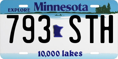MN license plate 793STH