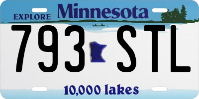 MN license plate 793STL