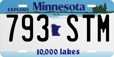 MN license plate 793STM