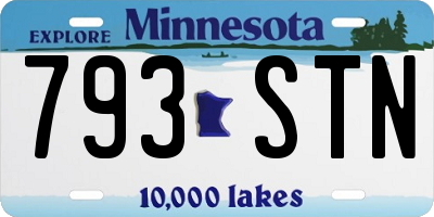MN license plate 793STN