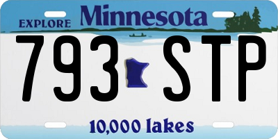 MN license plate 793STP