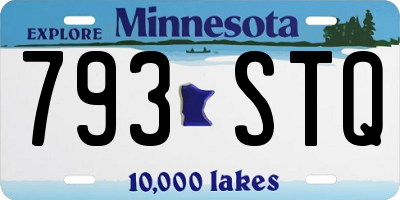 MN license plate 793STQ
