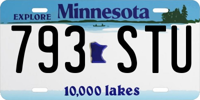 MN license plate 793STU