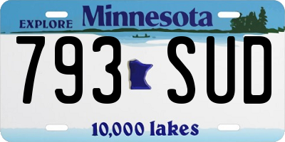 MN license plate 793SUD