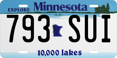 MN license plate 793SUI