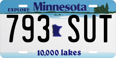 MN license plate 793SUT