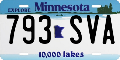 MN license plate 793SVA