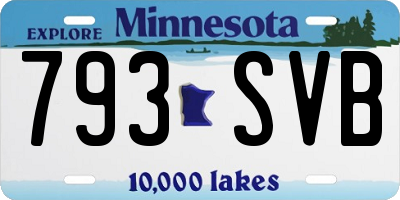 MN license plate 793SVB