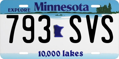 MN license plate 793SVS