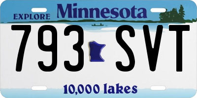 MN license plate 793SVT