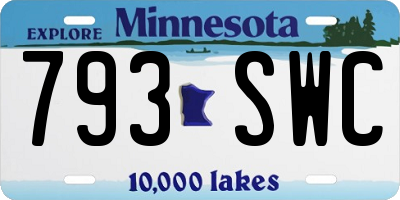 MN license plate 793SWC
