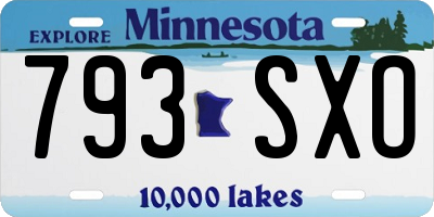 MN license plate 793SXO