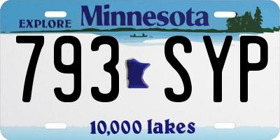 MN license plate 793SYP
