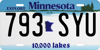 MN license plate 793SYU