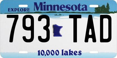 MN license plate 793TAD