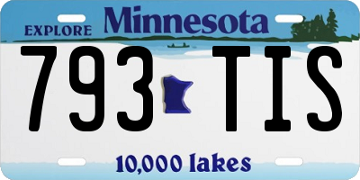 MN license plate 793TIS