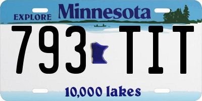 MN license plate 793TIT