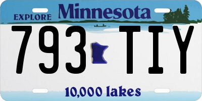 MN license plate 793TIY