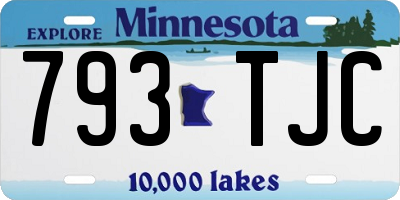 MN license plate 793TJC