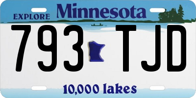 MN license plate 793TJD
