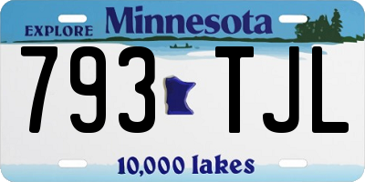 MN license plate 793TJL