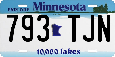 MN license plate 793TJN