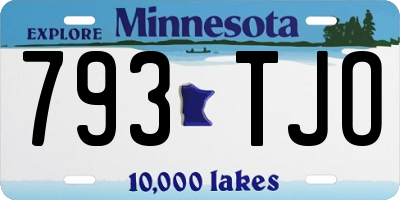 MN license plate 793TJO