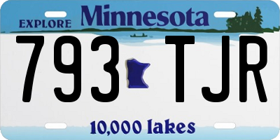 MN license plate 793TJR